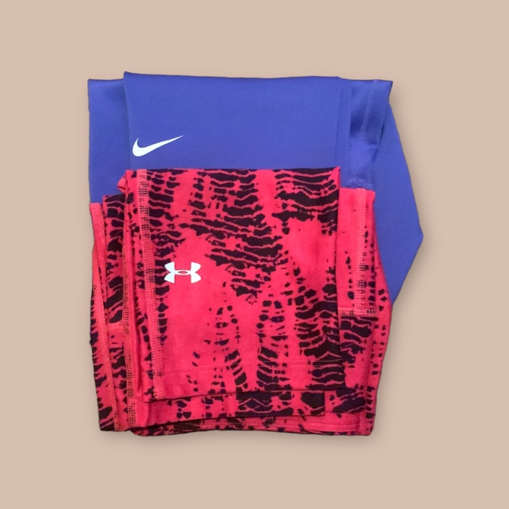 Two Pairs Workout Pants Under Armour/Nike